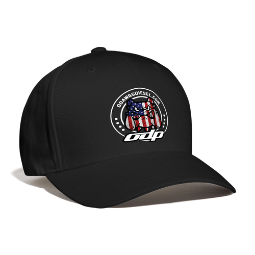 American Flag FlexFit Hat - black