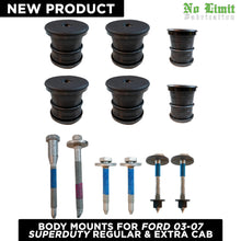 Load image into Gallery viewer, No Limit Fabrication Body Mounts for 03-07 Regular & Extra Cab Ford Super Duty