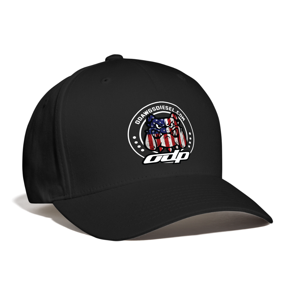 American Flag FlexFit Hat - black